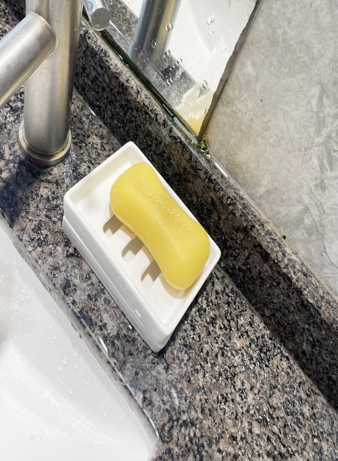 Lofekea Ceramic Soap Dish Bar Soap Holder Double Layer Soap Tray Draining by Lofekea - Image 5