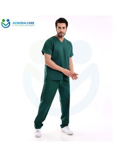ACNORIA CARE Men's Medical Scrubs Consisting Of Two Pieces 100% Cotton Blouse And Pants Olive Green Color - Size L - From Acnoria Care  - Image 2