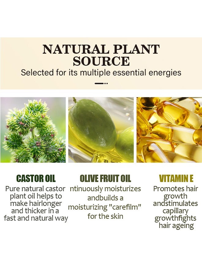 MOOYAM - Castor Oil,Organic Castor Oil, USDA Certified Organic, 100% Pure, Cold Pressed, Hexane Free, Stimulates Eyelash, Eyebrow and Hair Growth, Skin Moisturizer and Degreaser - 60ml - Image 1
