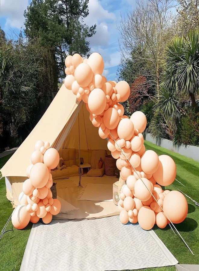 BHUCUTU 200 Pieces Pastel Orange Peach Balloons Garland Arch Kit Light Orange Balloons Different Sizes for Birthday Baby Shower Decorations - Image 4