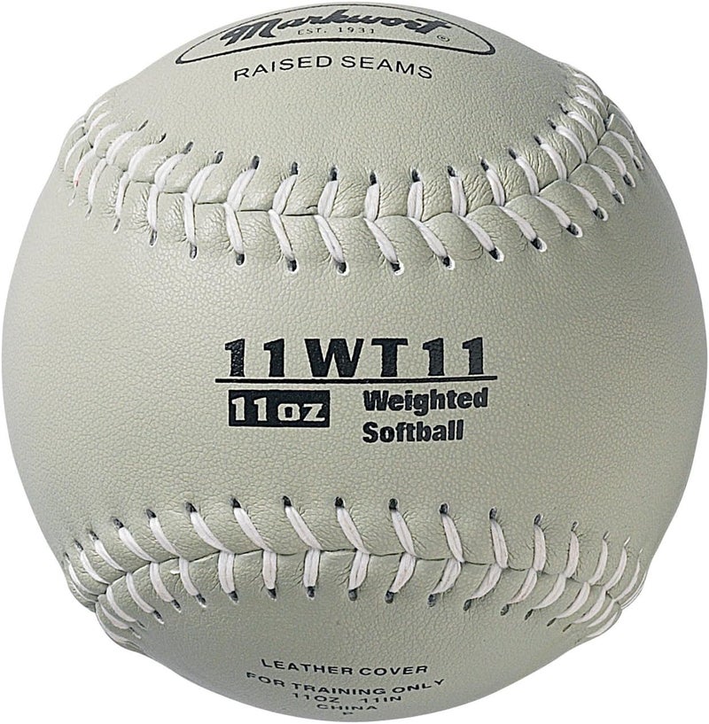 Markwort Color Coded Weighted 11-Inch Softball for Training and Practice - Image 1