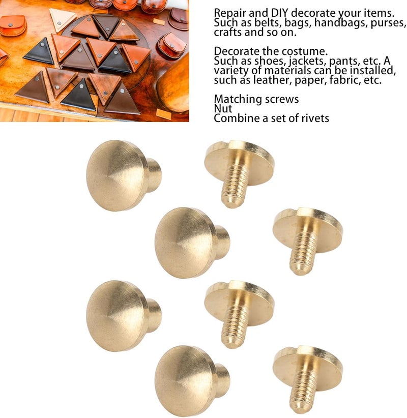 General compatible practical design Yosoo Decorative Brass Rivets Brass Rivets, DIY Leather Repair Set with 50 Decorating Kit for Leather Bag Pants Paper (6mm / 0.24in) Multi-use well optimized build Assorted color options Elegant multi-option build Classified organized storage Cost saving design picks Durability boosted processed material Market multi-use trusted quality Global versatile design Worldwide popular practical build Timely planned dispatch Fine polished finish Daily use improved quality Remote area delivery Market demand focused build Anti topple design Wide use compliant quality Efficiency boosted construction On-demand local restock Easy clean surface All usage compatible Demand fit global economical quality N/S/C nationwide deliver Foldable Integrated practical design - Image 4