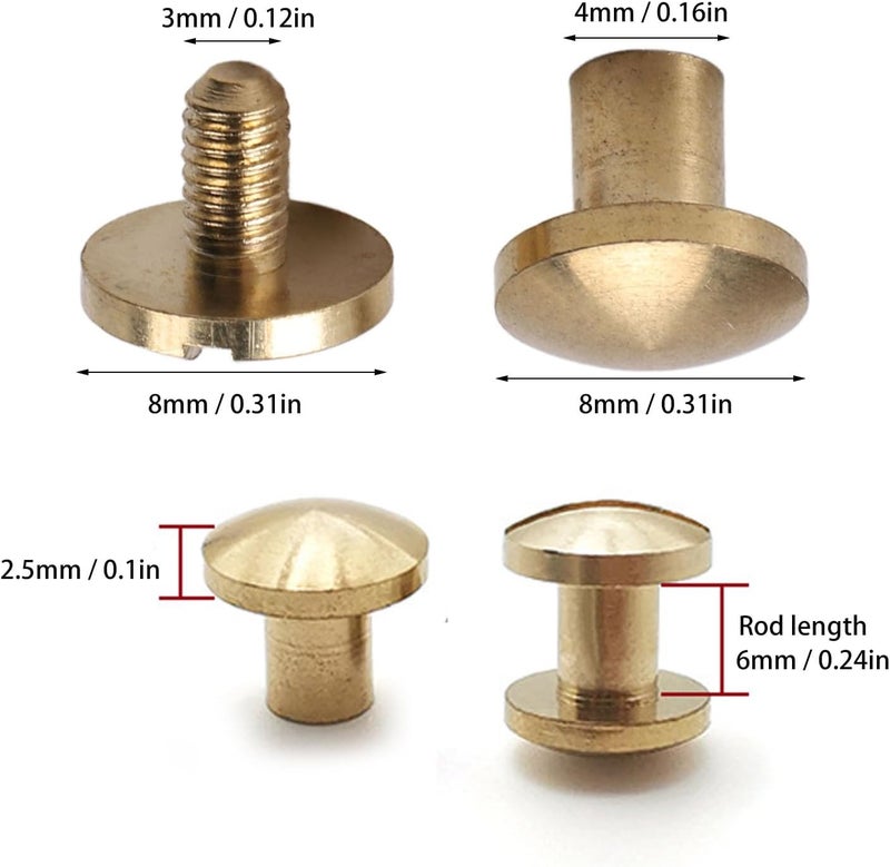 General compatible practical design Yosoo Decorative Brass Rivets Brass Rivets, DIY Leather Repair Set with 50 Decorating Kit for Leather Bag Pants Paper (6mm / 0.24in) Multi-use well optimized build Assorted color options Elegant multi-option build Classified organized storage Cost saving design picks Durability boosted processed material Market multi-use trusted quality Global versatile design Worldwide popular practical build Timely planned dispatch Fine polished finish Daily use improved quality Remote area delivery Market demand focused build Anti topple design Wide use compliant quality Efficiency boosted construction On-demand local restock Easy clean surface All usage compatible Demand fit global economical quality N/S/C nationwide deliver Foldable Integrated practical design - Image 2