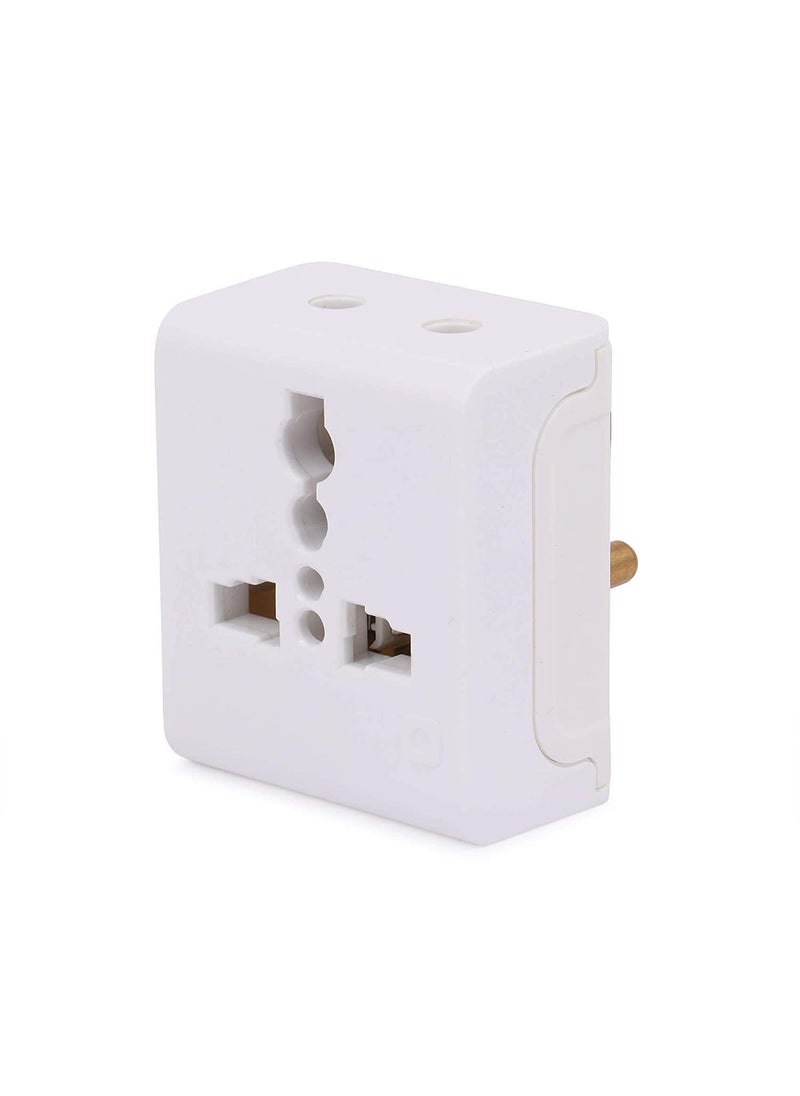 Prime deal 3 Way Multi Plug International Conversion MultiPlug Color White 6A 240V 4  - Image 4