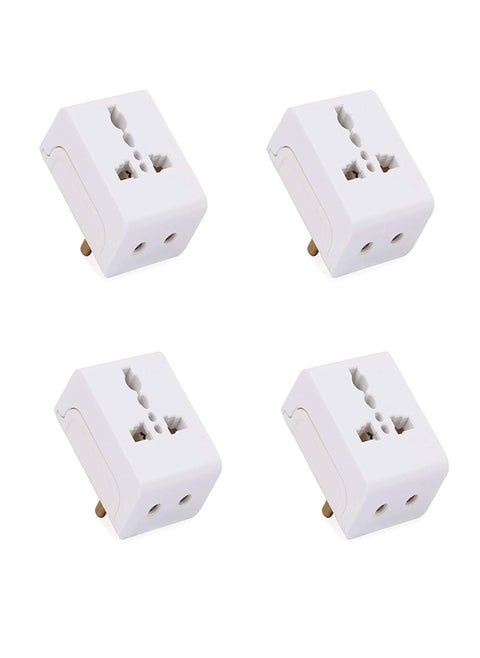3 Way Multi Plug International Conversion MultiPlug Color White 6A 240V 4