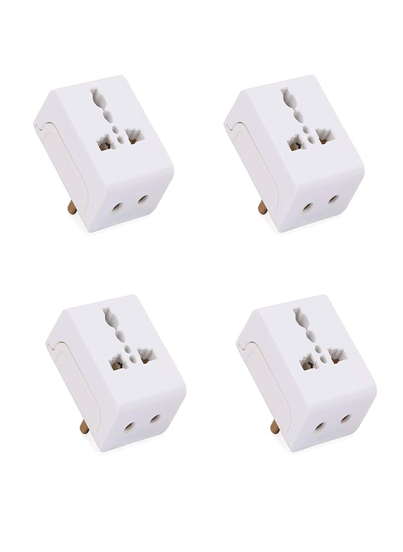 Prime deal 3 Way Multi Plug International Conversion MultiPlug Color White 6A 240V 4  - Image 1