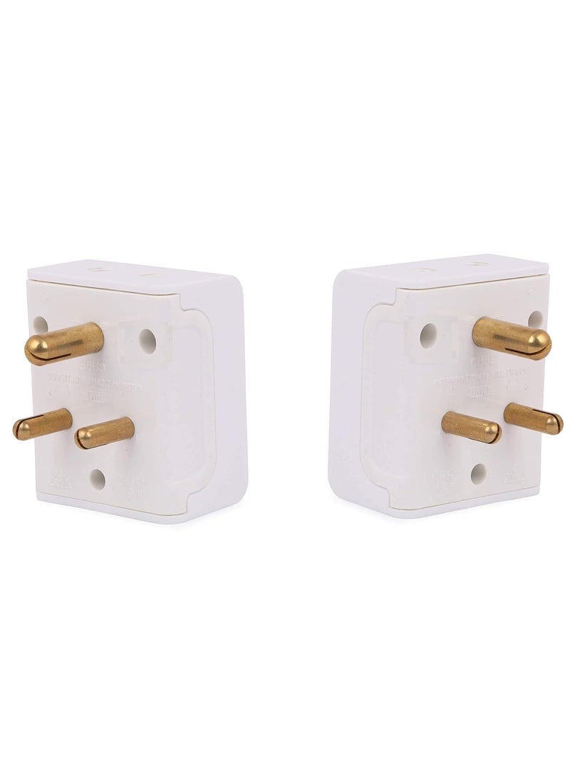 Prime deal 3 Way Multi Plug International Conversion MultiPlug Color White 6A 240V 4  - Image 3