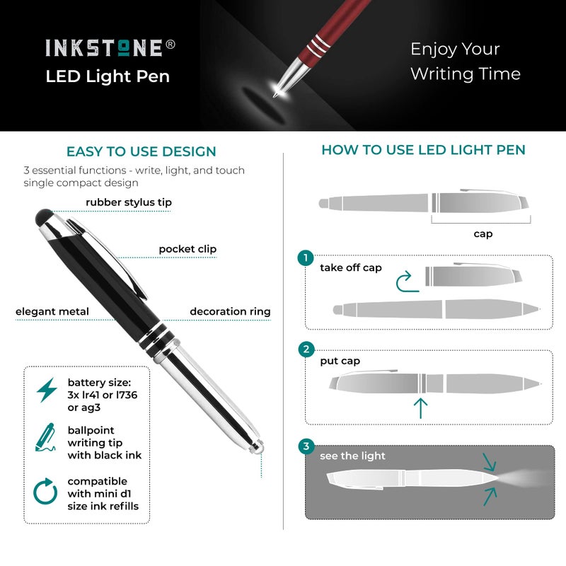 Inkstone Veterinary Engraved Pen Light with Stylus Tip Vet Tech Gifts - Image 5