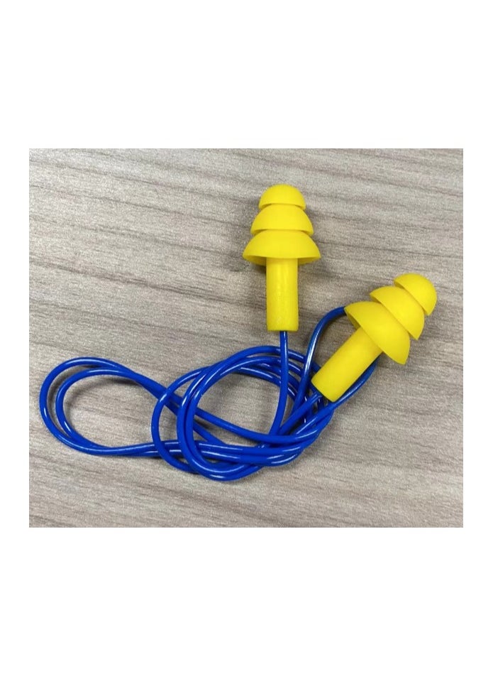 Generic Silicone earplugs with cord – Noise isolating for sleep and studying  - Image 3
