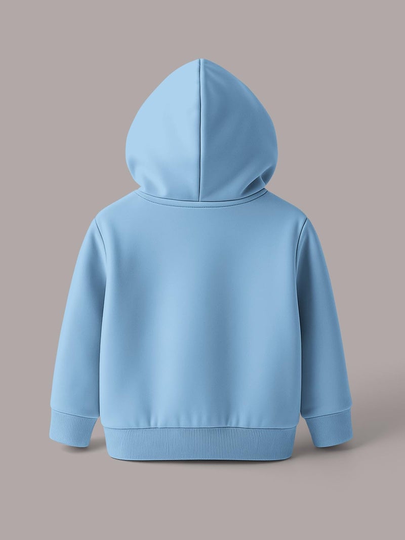 HELLCAT Trendy Cotton Blend Hoodie Sweatshirt for Girls - Pack of 1_ Blue_7-8Years - Image 3