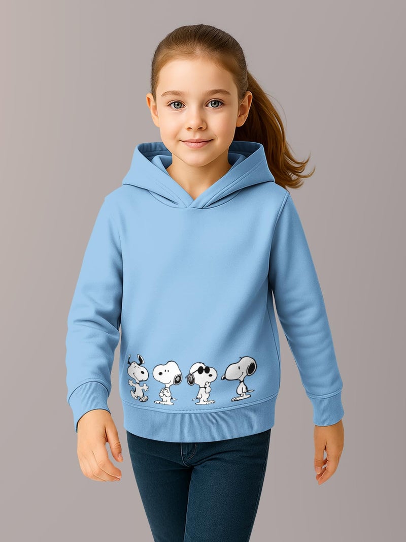 HELLCAT Trendy Cotton Blend Hoodie Sweatshirt for Girls - Pack of 1_ Blue_7-8Years - Image 2