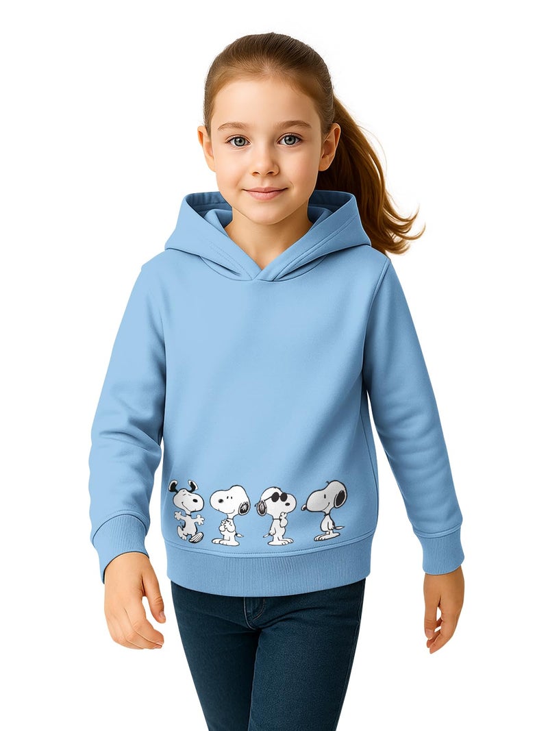 HELLCAT Trendy Cotton Blend Hoodie Sweatshirt for Girls - Pack of 1_ Blue_7-8Years - Image 1