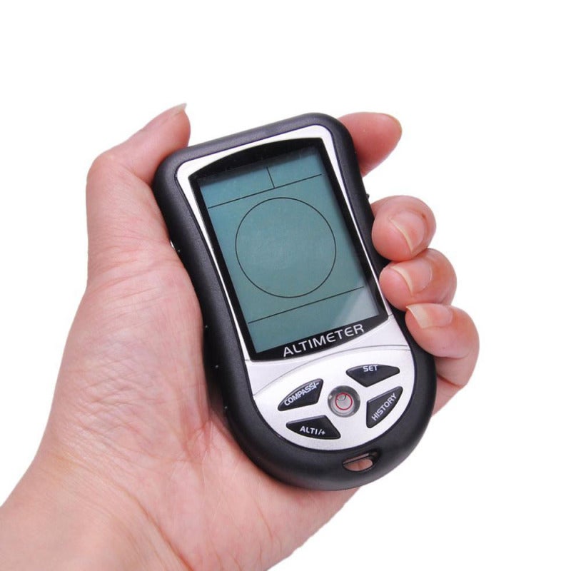 8-in-1 Electronic Altimeter Mini Hand-hold Multi-function Altimeter LCD Altimeter Portable Barometer Thermo-meter Electronic Com-pass Multi-function Altimeter - Image 5