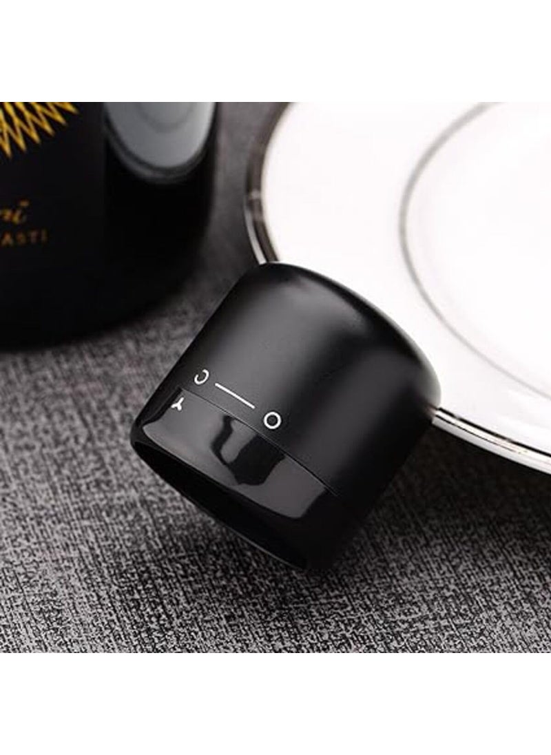 KITQO KITQO Wine Bottle Stopper with Twist Lock 2PackWine Stopper with Silicone Reusable Wine Sealer Wine Toppers Stopper Leak Proof and Keeps Wine Fresh for Easy Storage Black Pack of 2  - Image 2