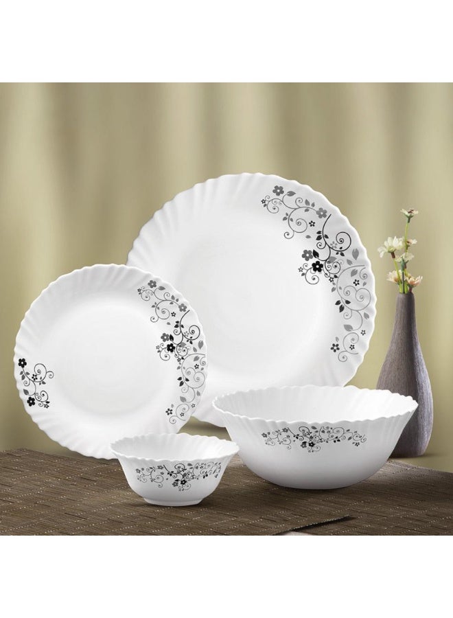 LaOpala Classic 20 Pcs Dinner Set Mystrio Black – Opalware Plates & Bowls | Lightweight, Microwave & Dishwasher Safe Tableware Set - Image 4