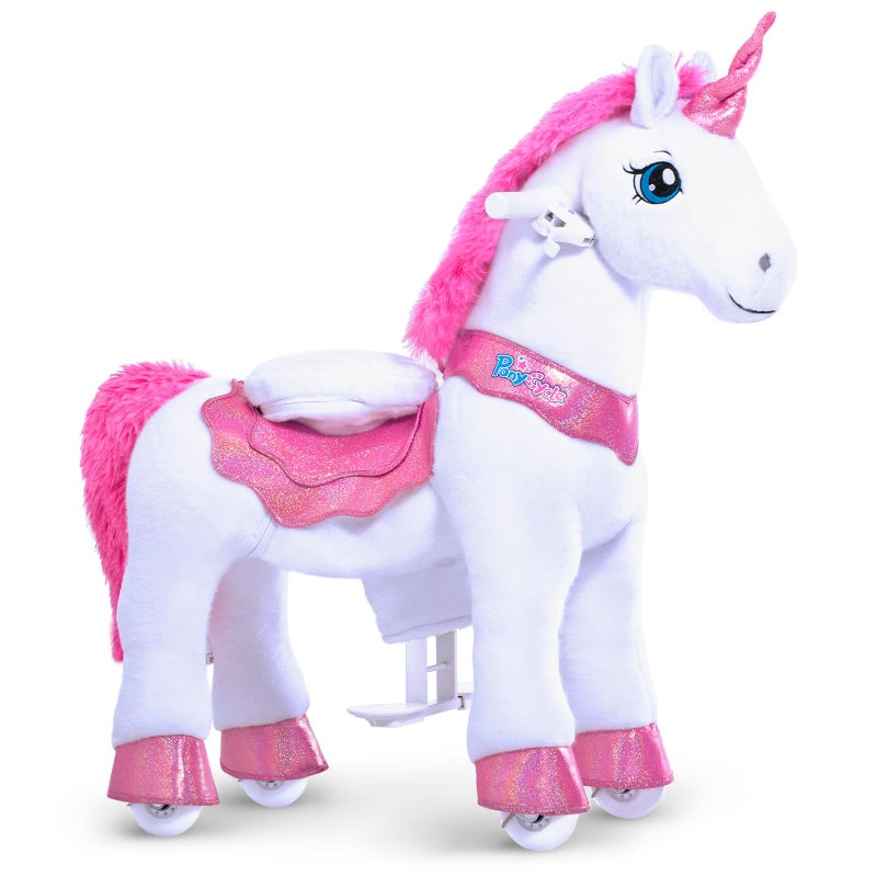 PonyCycle Ride on Unicorn Riding Unicorn Toys Essential Model E Unicorn Gifts Ride on Pony for Girls 30 HeightSize 3 for Age 34 Plush Interactive Riding Horse Ride on Horse Toys Animal Pink E312 - Image 2