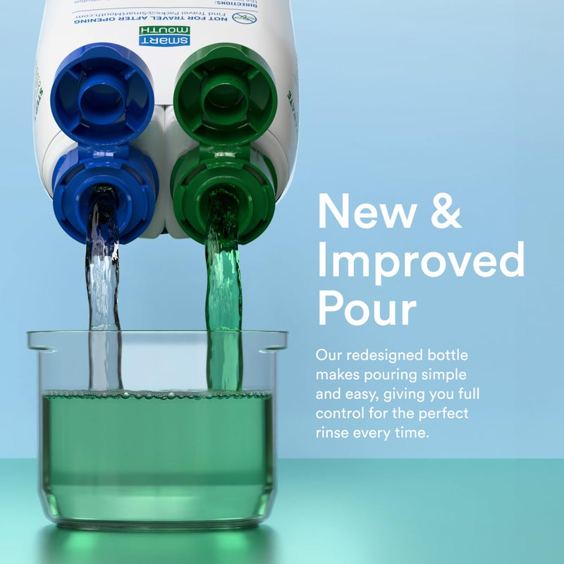 SmartMouth Activated Dry Mouth, Clinical DDS & Original Mouthwash, Mint, 16 fl oz Each - Image 3