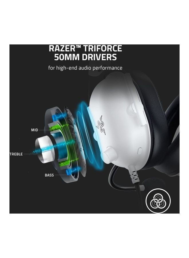 RAZER BlackShark V2 X Wired Esports Gaming Headset, 7.1 Surround Sound, 50mm Drivers, 240g Lightweight Build, Noise Cancelling Mic, Hybrid Memory Foam Cushions Comfort or PC, Mac, PS4, PS5, Nintendo Switch, Xbox One, Xbox Series X|S, Mobile, White | RZ04-03240700-R3M1 - Image 5