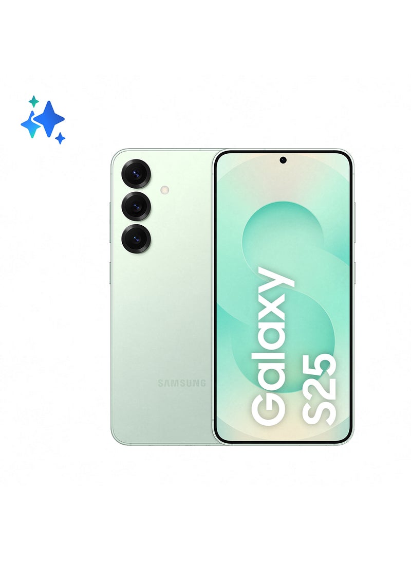 سامسونج جالاكسي S25 ثنائي الشريحة 5G نعناع 12 جيجابايت رام 128 جيجابايت - النسخة الدولية - Image 1
