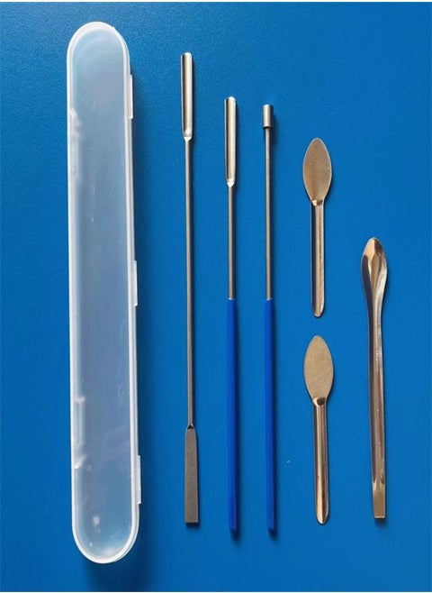 6 Pack Capsule Filling Machine Kits for Empty Pill Capsules Filler Lab Supplies Micro Tiny Spoon Spatula Lab Scoop Filling Tray Herb Powders Tamper Tool for Gel Capsules