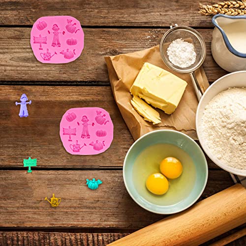 Angel Wings Pumpkin Scarecrow Boy Shape Silicone Molds for Halloween Cake Decorating Tools DIY Chocolate Candy Cookies Biscuits Gum Fondant Pudding Cupcake Baking Mold, Polymer Clay Molds - Image 5