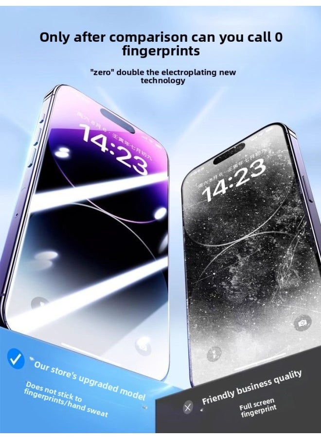 Generic - For Iphone 13 Tempered Film For Iphone15promax Anti-peep 15pro Mobile Phone Film 14 Dustless XR-Colour:[fully Automatic Second-sticker Dust-free Warehouse★Blu-ray 2 Pieces] Automatic Dust Removal★One Pull And Second Post-Size:For Iphone 12 Pro Max - Image 1