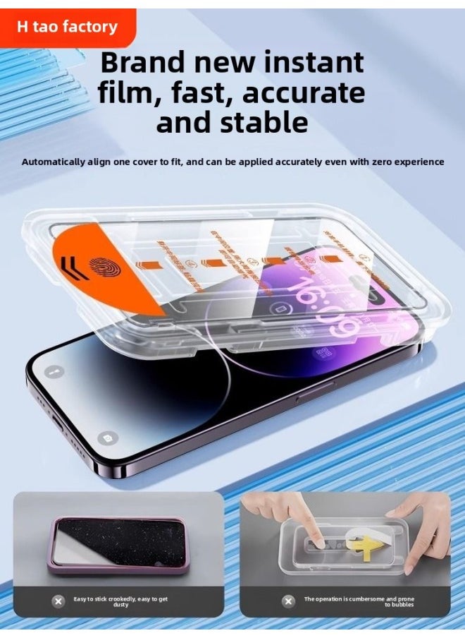 Generic - For Iphone 13 Tempered Film For Iphone15promax Anti-peep 15pro Mobile Phone Film 14 Dustless XR-Colour:[fully Automatic Second-sticker Dust-free Warehouse★Blu-ray 2 Pieces] Automatic Dust Removal★One Pull And Second Post-Size:For Iphone 12 Pro Max - Image 1