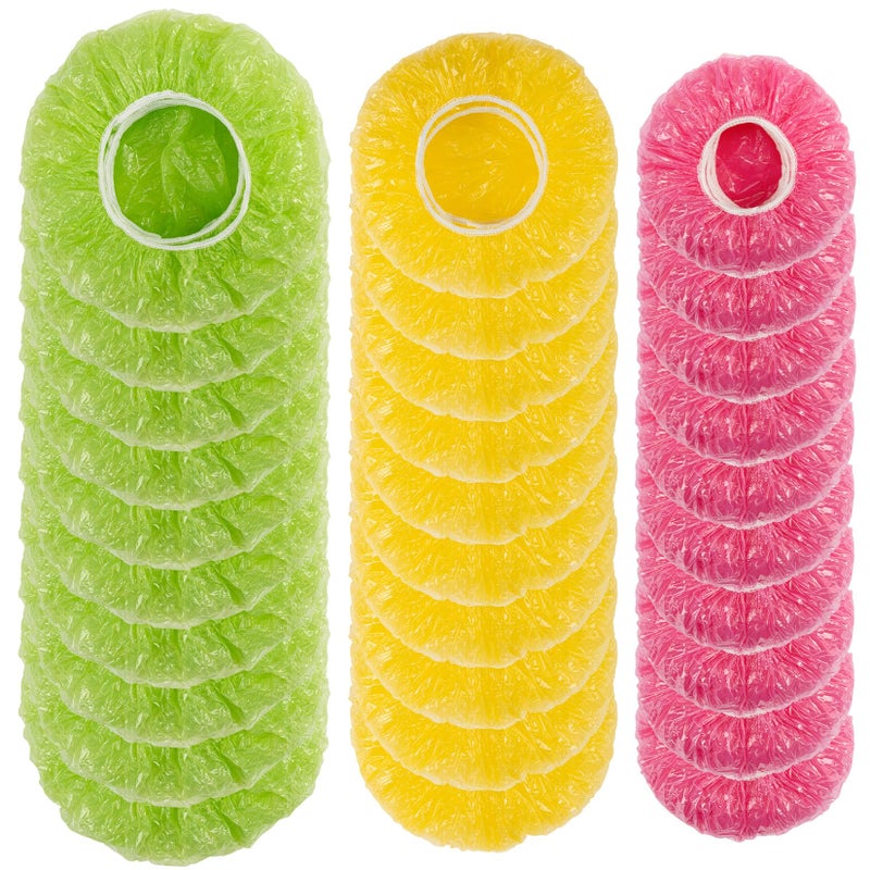 MAQIHAN 80Pcs Bowl Covers Reusable Plastic Bowl Cover Elastic Fresh Keeping Bags Wrap Reusable Plastic Stretch Elastic Food Storage Covers Sourdough Baking Bread Proofing Rising3 Sizes - Image 2