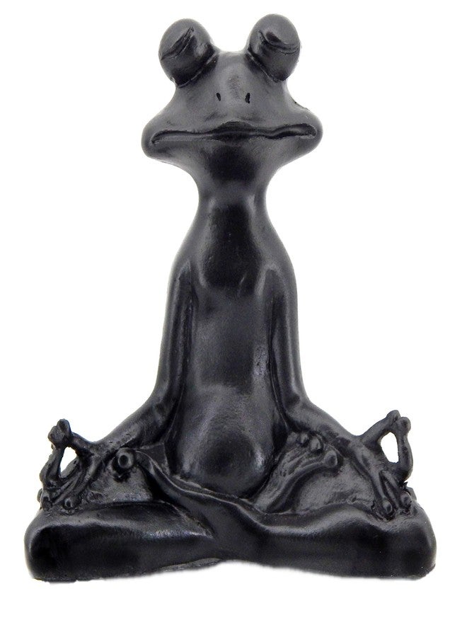 Bellaa 23101 Frog Statue Meditation Lotus Pose Yoga Zen Buddha Outdoor Garden Patio Yard Home Decor Good Luck Feng Shui Sculptures Vastu Figurine 6 Inch - Image 5