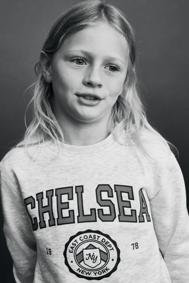H&M Printed brushed-inside sweatshirt