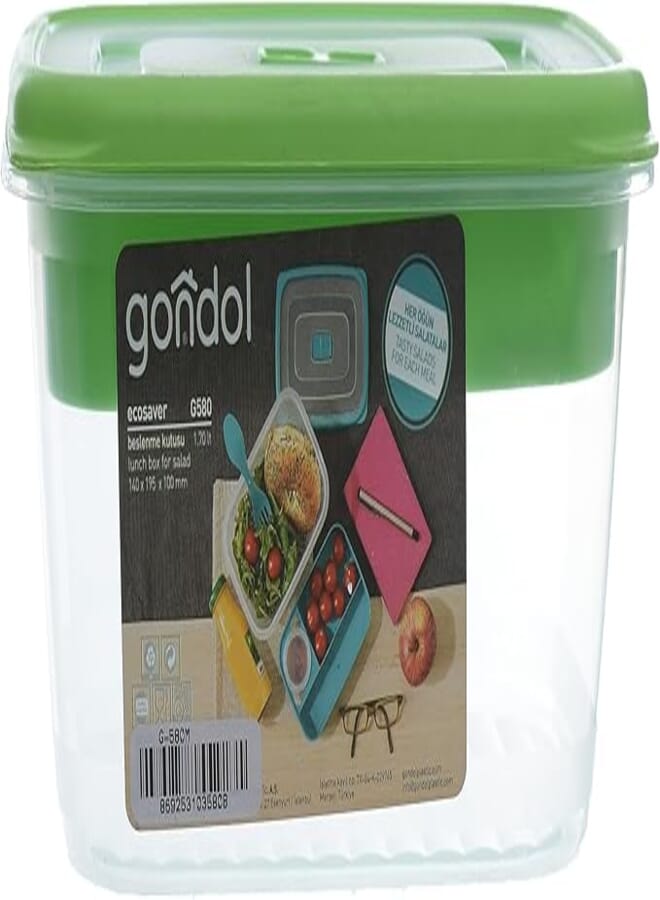 Gondol Ecosaver Lunch Box for Salad (1,70 Lt) (195 * 140 * 100 mm) Mint