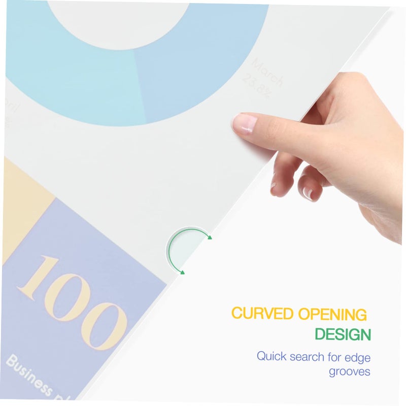 Green Transparent Plastic File Folders With Rod Report Organizers For School Office Storage - Image 4