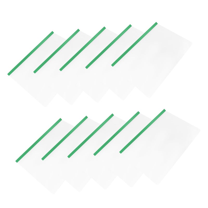 Green Transparent Plastic File Folders With Rod Report Organizers For School Office Storage - Image 2