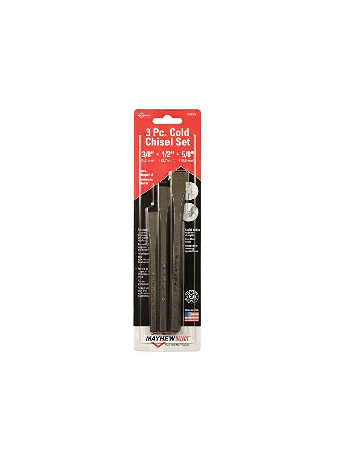 Mayhew Tools Select 89062 Carded Cold Chisel Set 3 Piece - Image 2