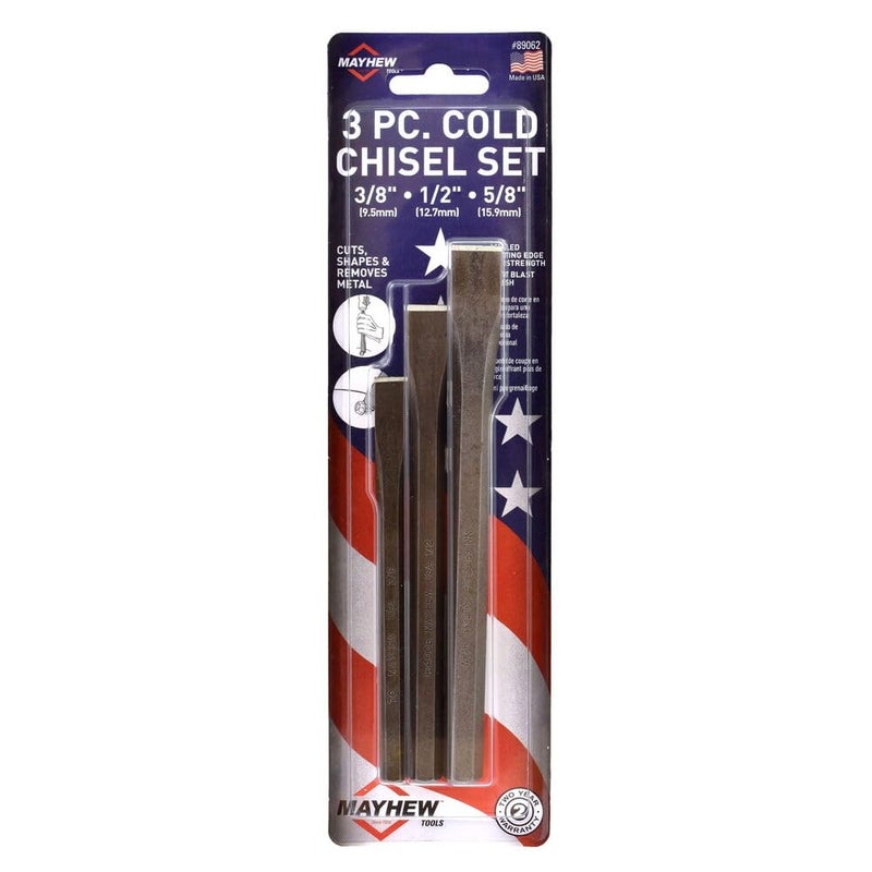 Mayhew Select 89062 Carded Cold Chisel Set, 3-Piece - Image 1
