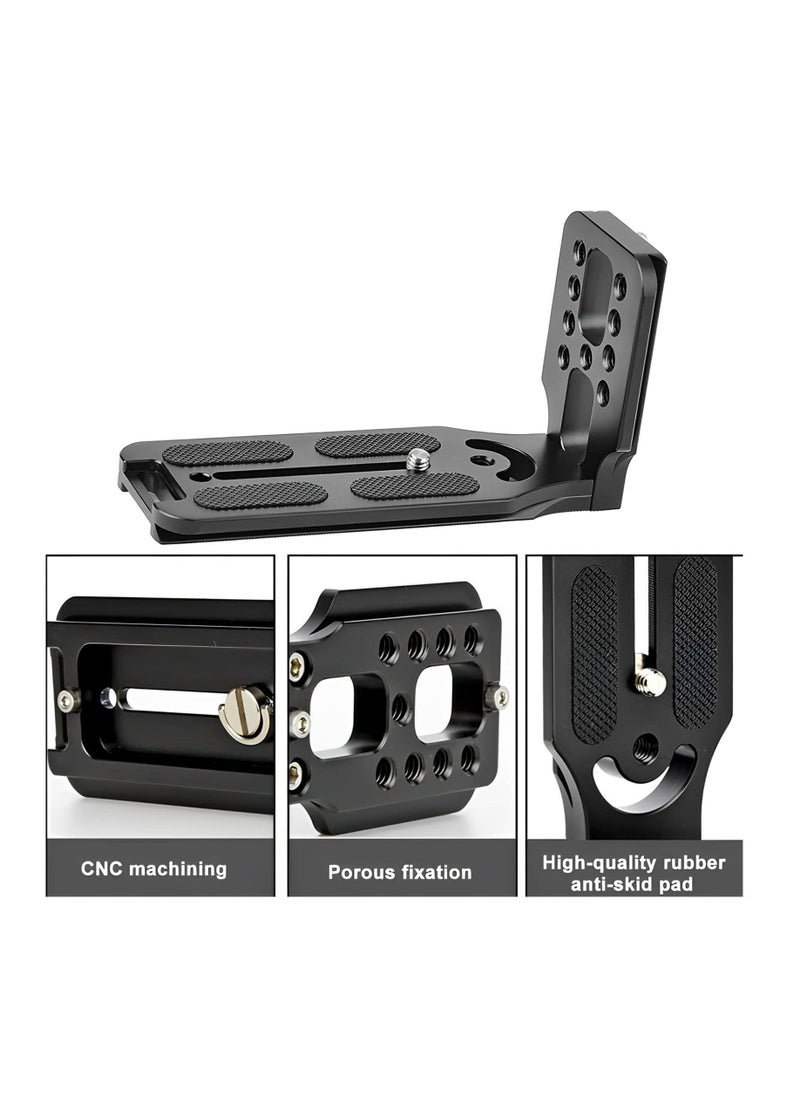 Anmi - DSLR Camera L Bracket Vertical Horizontal Switching Tripod Quick Release Plate with Screws Wrench Compatible with Canon/Nikon/Sony/DJI Osmo Ronin Zhiyun Stabilizer Tripod Monopod (Orange) - Image 1