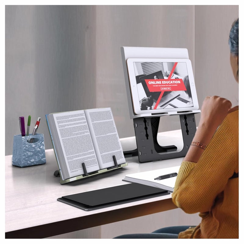EasyRead Plus Adjustable Height & Dark Grey Multi-Angle Reading Stand Combo Comfortable Study Aid for Competitive Exam Preparation – Perfect for Long Hours of Reading and Writing at Home/Study Desk - Image 5