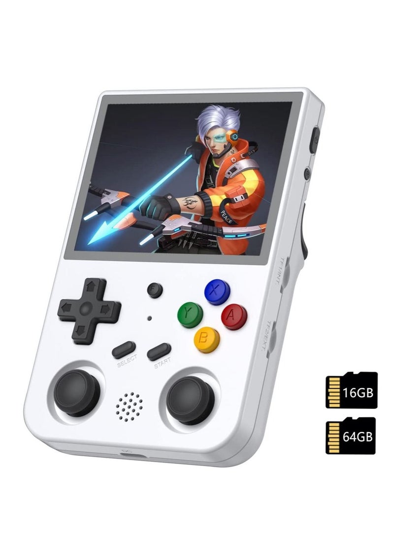 ANBERNIC  RG353V Retro Handheld Game with Dual OS Android 11 and Linux, RG353V with 64G TF Card Pre-Installed 4452 Games Supports 5G WiFi 4.2 Bluetooth (White)  - Image 1