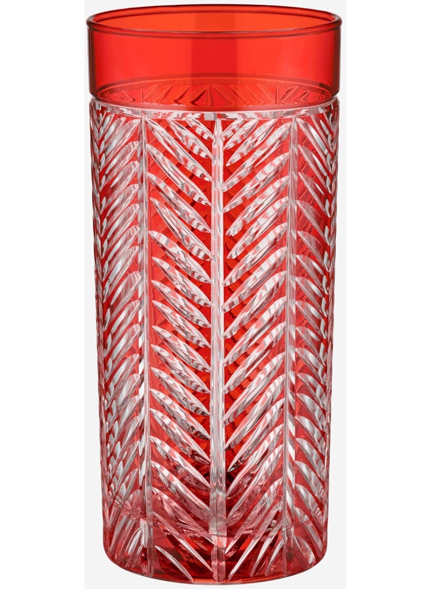 Chiara Alessi - Lanza Red Glass Water Glass 485 ml - Image 1