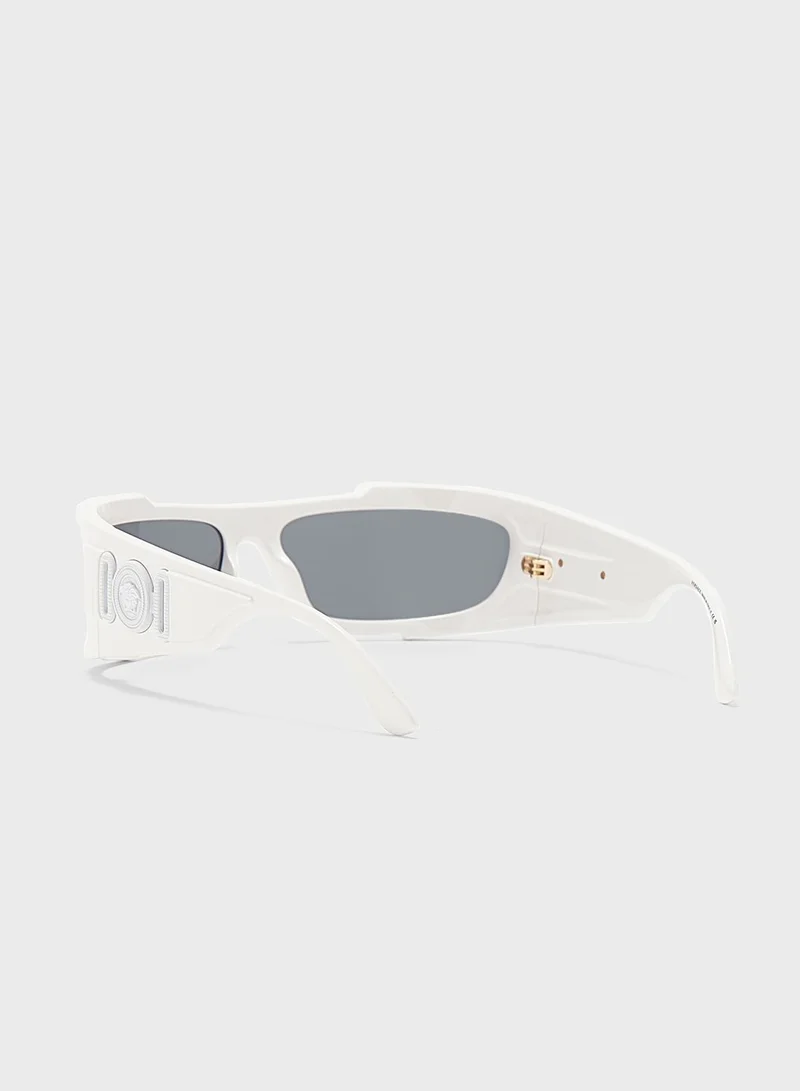 VERSACE 0Ve4446 Rectangle Sunglasses