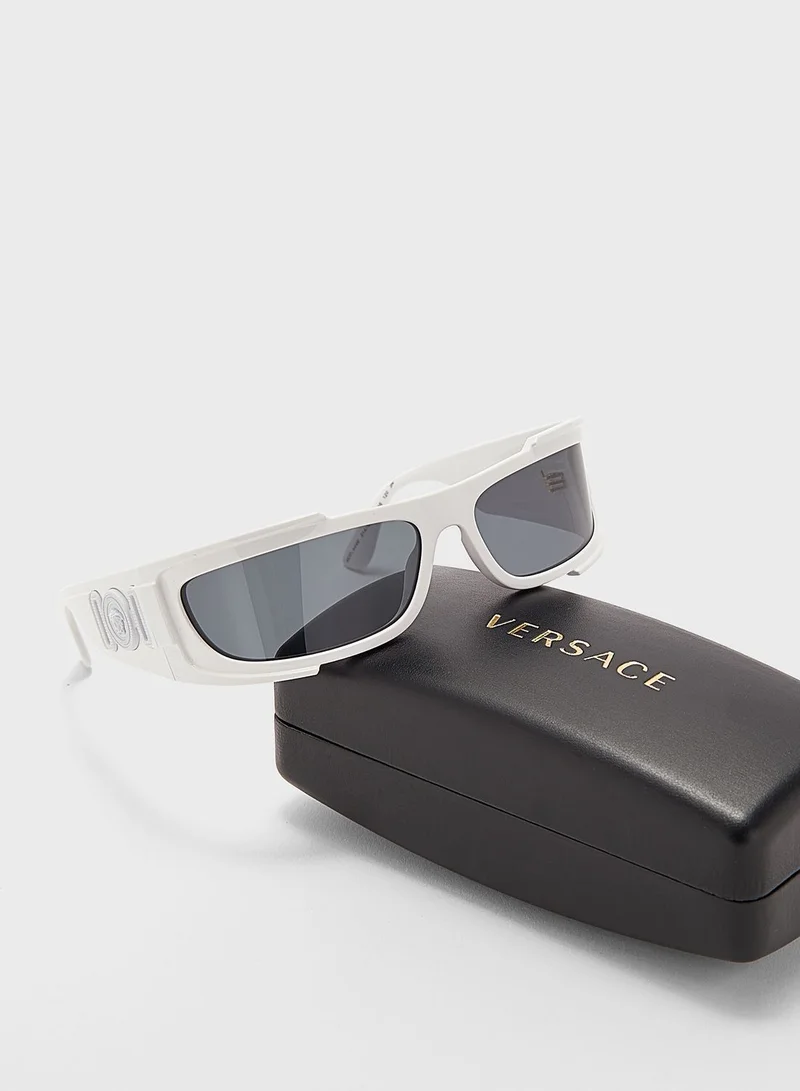 VERSACE 0Ve4446 Rectangle Sunglasses