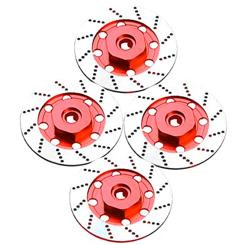 Vgoohobby 4Pack Vgoohobby Metal 12mm RC Car Hex Hub 12mm Brake Disc Wheel Hubs Adapter Spacer Compatible with Traxxas Tamiya Redcat HSP HPI 1/10 On-Road Car (Red) - Image 5