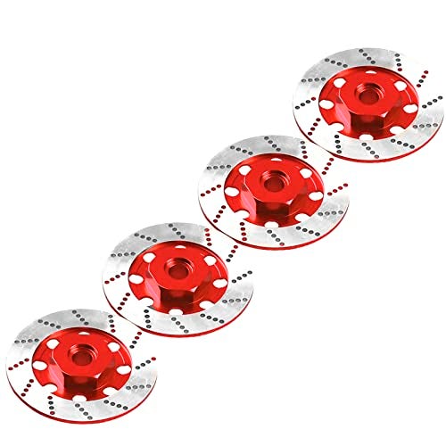 Vgoohobby 4Pack Vgoohobby Metal 12mm RC Car Hex Hub 12mm Brake Disc Wheel Hubs Adapter Spacer Compatible with Traxxas Tamiya Redcat HSP HPI 1/10 On-Road Car (Red) - Image 4