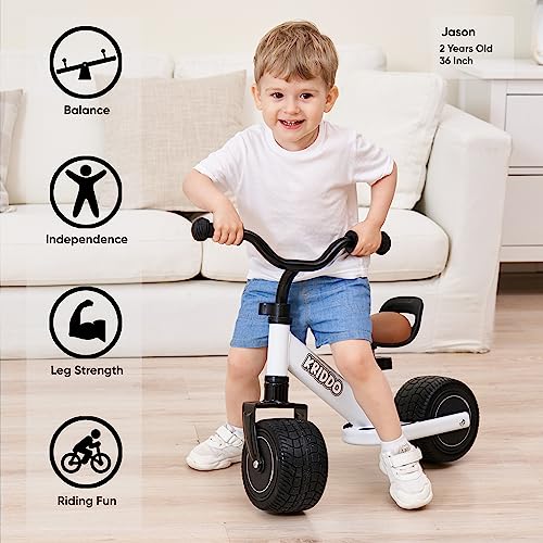 KRIDDO 12 Year Old Balance Bike Mini Cruiser for First Birthday Black - Image 5