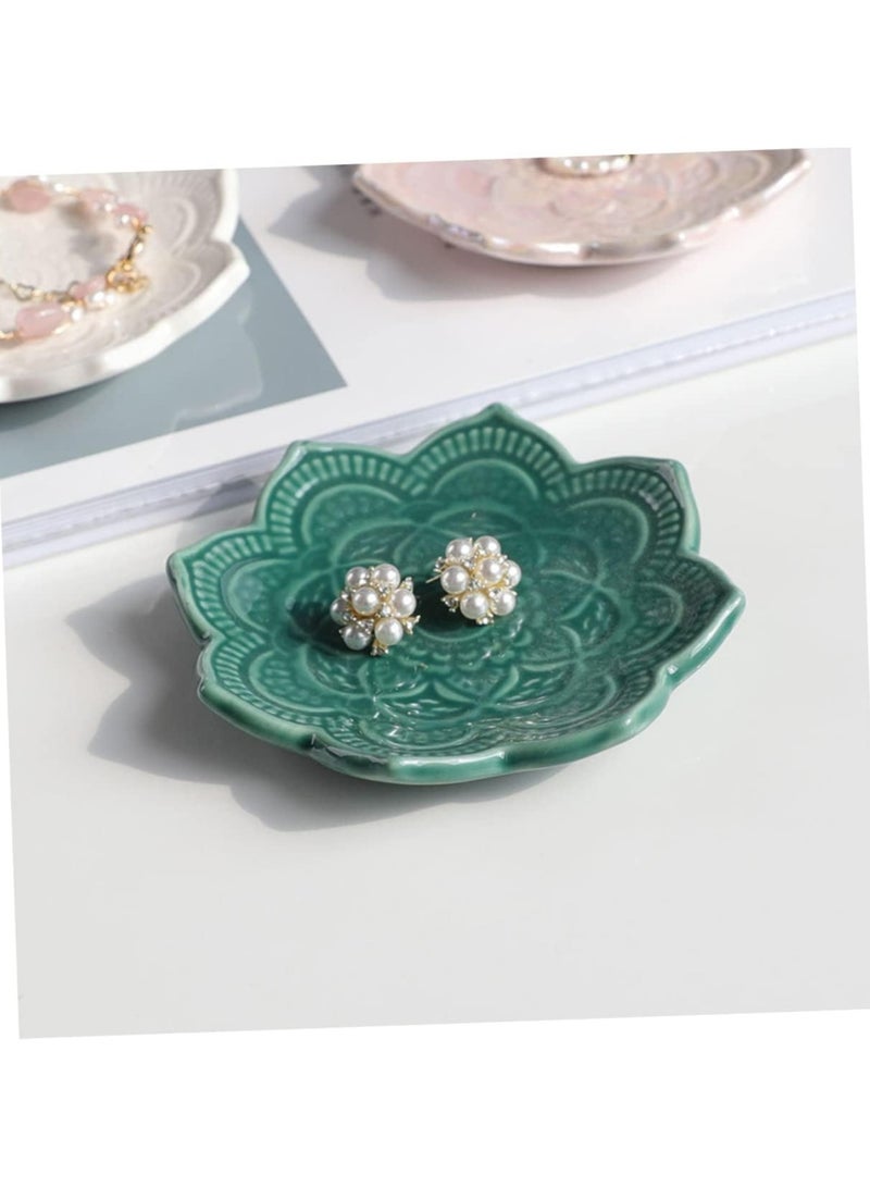 Oasisgalore Jewelry Tray Decorative Trinket Desktop Jewelry Holder Ring Dish  - Image 1