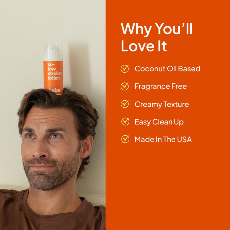 CAKE Hello Cake So-Low Stroker Lotion - Below the Belt Solo Cream for Men, Natural Moisturizing Ingredients Coconut Oil, Avocado Oil, Aloe Vera, 1.7 fl oz - Image 4