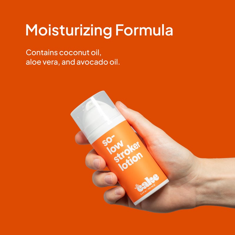 CAKE Hello Cake So-Low Stroker Lotion - Below the Belt Solo Cream for Men, Natural Moisturizing Ingredients Coconut Oil, Avocado Oil, Aloe Vera, 1.7 fl oz - Image 3