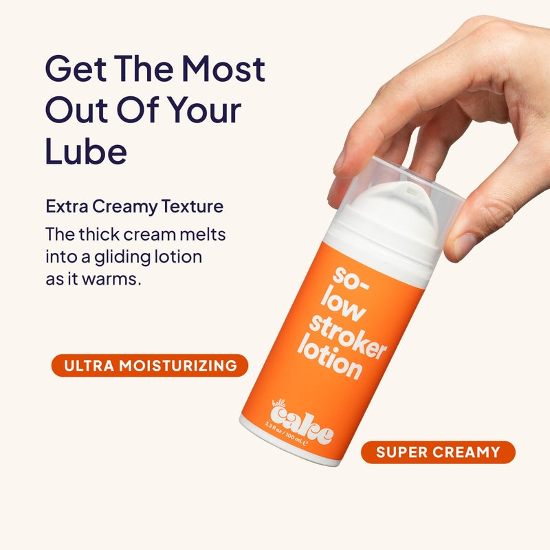 CAKE Hello Cake So-Low Stroker Lotion - Below the Belt Solo Cream for Men, Natural Moisturizing Ingredients Coconut Oil, Avocado Oil, Aloe Vera, 1.7 fl oz - Image 5