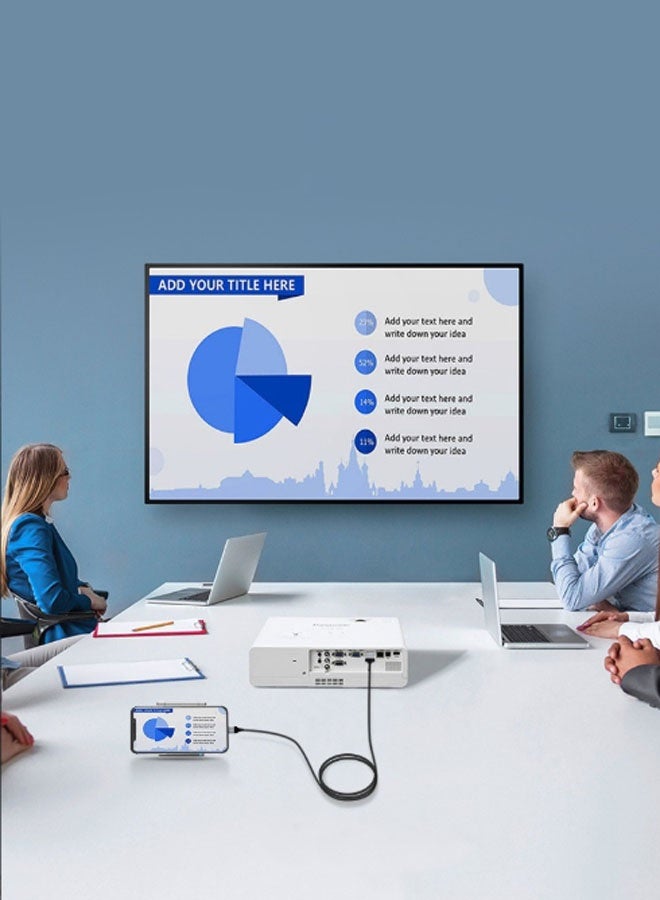 CF 2-meter cable length - suitable for Lightning interface devices to HDMI screen cable, lightning to HDMI high-definition data transmission cable without power supply (black and gray) - Image 3