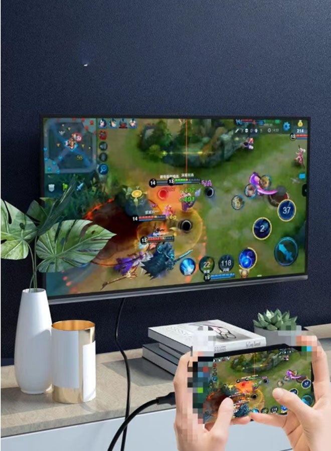 CF 2-meter cable length - suitable for Lightning interface devices to HDMI screen cable, lightning to HDMI high-definition data transmission cable without power supply (black and gray) - Image 4